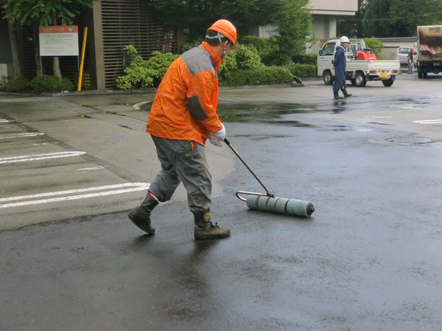 超吸水ローラー使用状況