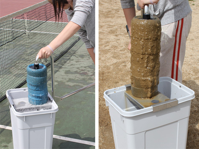 超吸水ローラー絞りバケツ使用状況