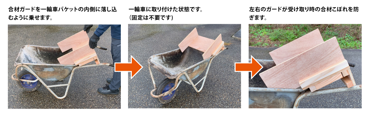 一輪車用合材ガード 使い方